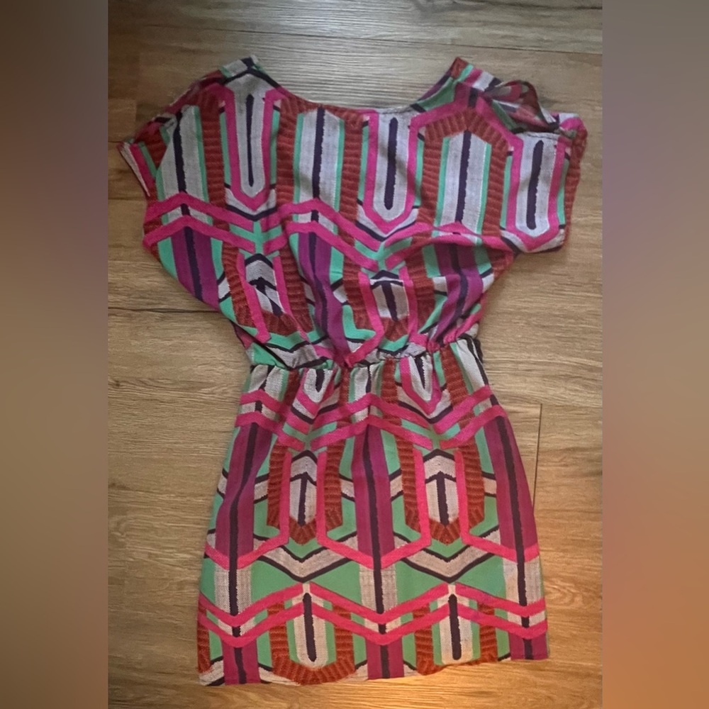 Colorful Geometric Pattern Dress